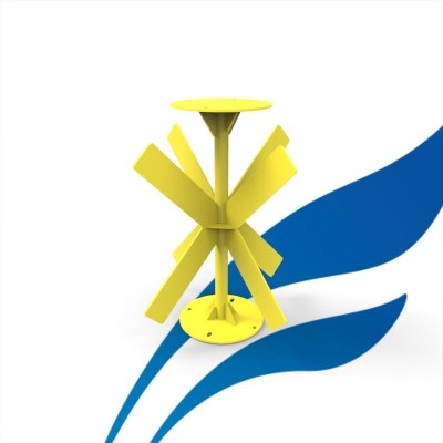 Andreaskreuz aus gelbem Aluminium