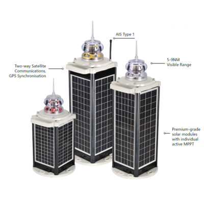 SL-C510 high intensity, completely self-contained 5–9NM solar LED marine lantern