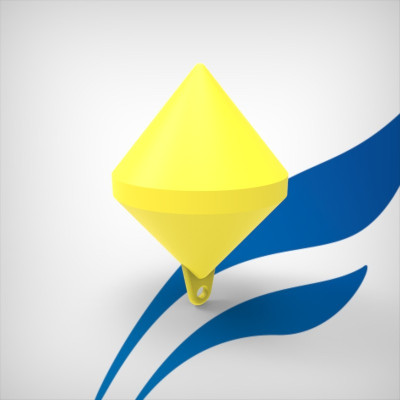 Bouée de marquage conique - moussée