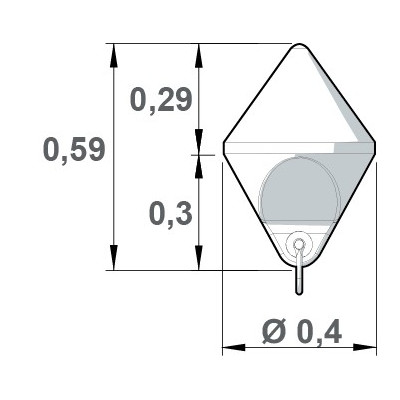 Conic marker buoy - foamed